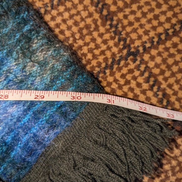 VTG Lochcarron Scottish Mohair Wool Cape Mantle Poncho Wrap Shawl Tartan Plaid - Picture 10 of 10